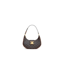 CELINE MEDIUM AVA TRIOMPHE BAG in Triomphe Canvas and calfskin