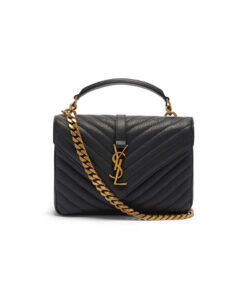 Saint Laurent College quilted-leather satchel bag