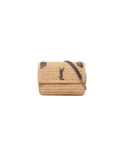 SAINT LAURENT NIKI CHAIN MEDIUM IN RAFFIA(HIGH-END GRADE)